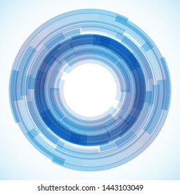 Geometric frame from circles, vector abstract background, wallpaper