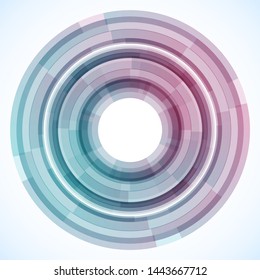 Geometric frame from circles, vector abstract background, wallpaper