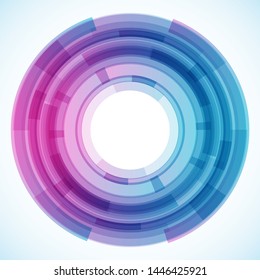 Geometric frame from circles, vector abstract background, wallpaper