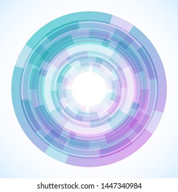 Geometric frame from circles, vector abstract background, wallpaper
