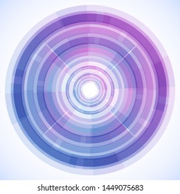 Geometric frame from circles, vector abstract background, wallpaper