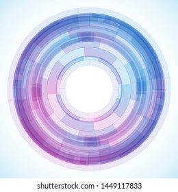 Geometric frame from circles, vector abstract background, wallpaper
