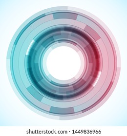 Geometric frame from circles, vector abstract background, wallpaper