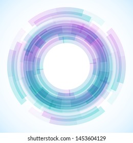 Geometric frame from circles, vector abstract background, wallpaper