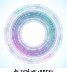 Geometric frame from circles, vector abstract background, wallpaper