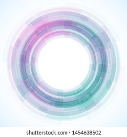 Geometric frame from circles, vector abstract background, wallpaper 