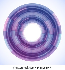 Geometric frame from circles, vector abstract background, wallpaper