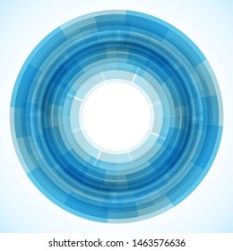Geometric frame from circles, vector abstract background, wallpaper