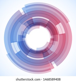 Geometric frame from circles, vector abstract background, wallpaper