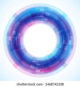 Geometric frame from circles, vector abstract background, wallpaper