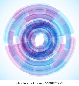 Geometric frame from circles, vector abstract background, wallpaper 