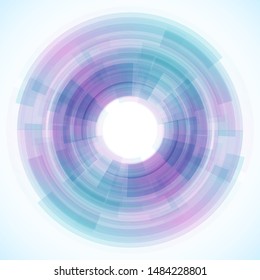 Geometric frame from circles, vector abstract background, wallpaper