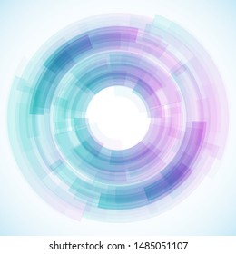 Geometric frame from circles, vector abstract background, wallpaper