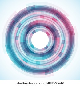 Geometric frame from circles, vector abstract background, wallpaper