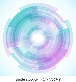 Geometric frame from circles, vector abstract background, wallpaper 