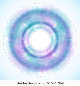 Geometric frame from circles, vector abstract background, wallpaper