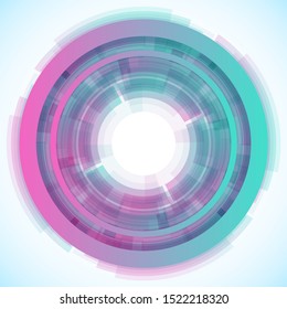 Geometric frame from circles, vector abstract background, wallpaper