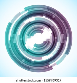 Geometric frame from circles, vector abstract background, wallpaper