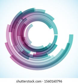 Geometric frame from circles, vector abstract background, wallpaper