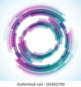 Geometric frame from circles, vector abstract background, wallpaper
