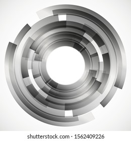 Geometric frame from circles, vector abstract background, wallpaper 