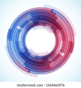 Geometric frame from circles, vector abstract background, wallpaper