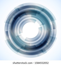 Geometric frame from circles, vector abstract background, wallpaper
