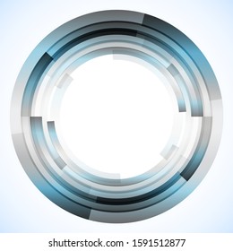 Geometric frame from circles, vector abstract background, wallpaper