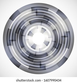 Geometric frame from circles, vector abstract background, wallpaper