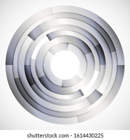 Geometric frame from circles, vector abstract background, wallpaper 