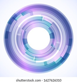 Geometric frame from circles, vector abstract background, wallpaper