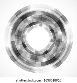 Geometric frame from circles, vector abstract background, wallpaper