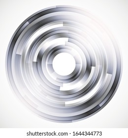 Geometric frame from circles, vector abstract background, wallpaper