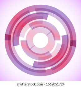 Geometric frame from circles, vector abstract background, wallpaper