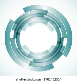 Geometric frame from circles, vector abstract background, wallpaper