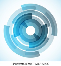 Geometric frame from circles, vector abstract background, wallpaper