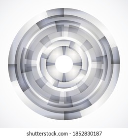 Geometric frame from circles, vector abstract background, wallpaper