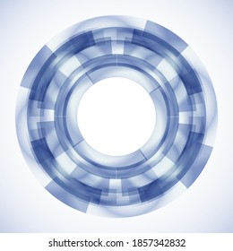 Geometric frame from circles, vector abstract background, wallpaper