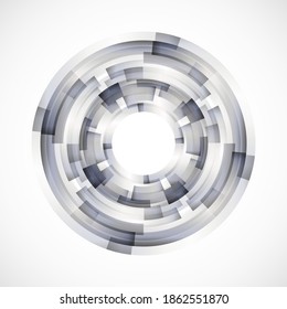 Geometric frame from circles, vector abstract background, wallpaper