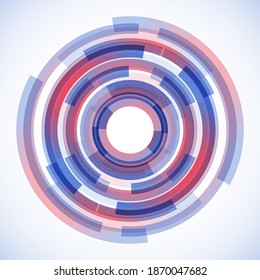 Geometric frame from circles, vector abstract background, wallpaper