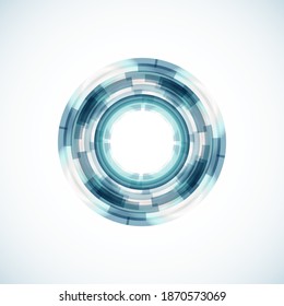 Geometric frame from circles, vector abstract background, wallpaper
