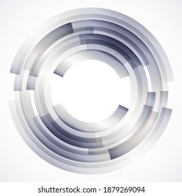 Geometric frame from circles, vector abstract background, wallpaper 