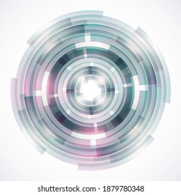 Geometric frame from circles, vector abstract background, wallpaper