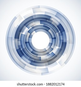 Geometric frame from circles, vector abstract background, wallpaper  