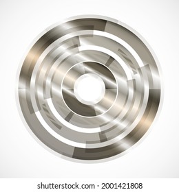 Geometric frame from circles, vector abstract background, wallpaper