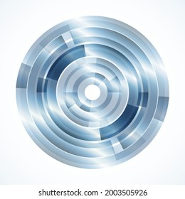 Geometric frame from circles, vector abstract background, wallpaper