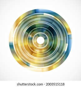 Geometric frame from circles, vector abstract background, wallpaper