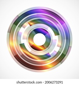 Geometric frame from circles, vector abstract background, wallpaper