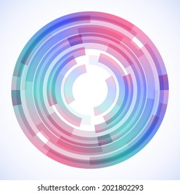 Geometric frame from circles, vector abstract background, wallpaper