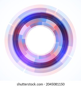 Geometric frame from circles, vector abstract background, wallpaper